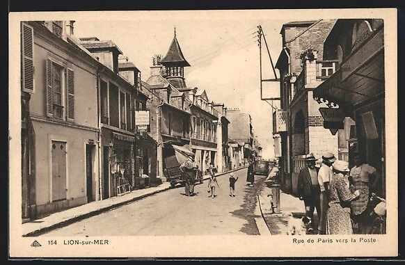 Langrune-sur-Mer - La gare - Carte postale ancienne et vue d'Hier et