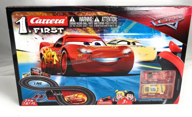 Carrera First Disney Pixar Cars 3 Slot Car Race Track 2 Cars