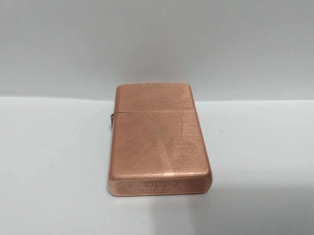 Zippo 2005 Wolf Copper Brass Color Case No Insert No Box Read 9