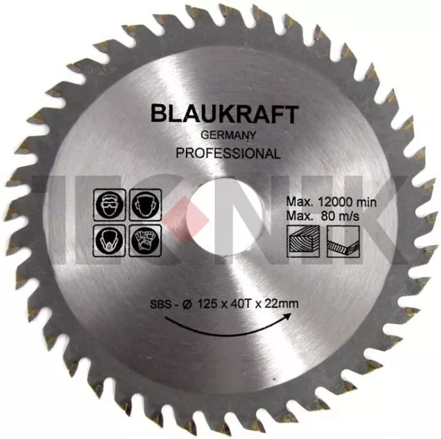 125mm x 40TCT Saw Blade for Wood and Plastic 5'' Circular Saw Cutting Disc