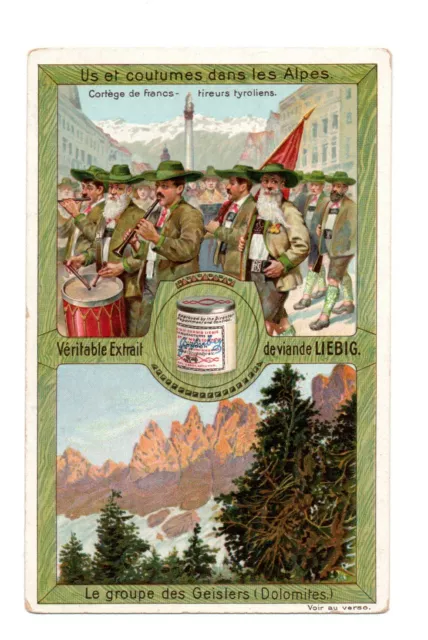 Chromo Liebig. US E Doganale Nel I Alpes .cortège Da Franchi. Dolomiti