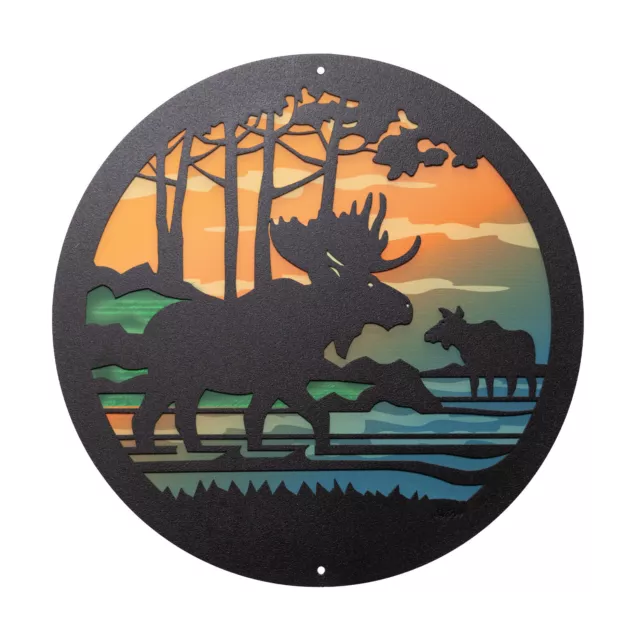 SWEN Products MOOSE Steel Scenic Art Wall Design