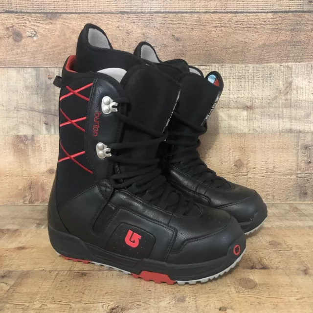 Burton Moto Snowboard Boots Women's Black Red Very Nice Women's Size 7