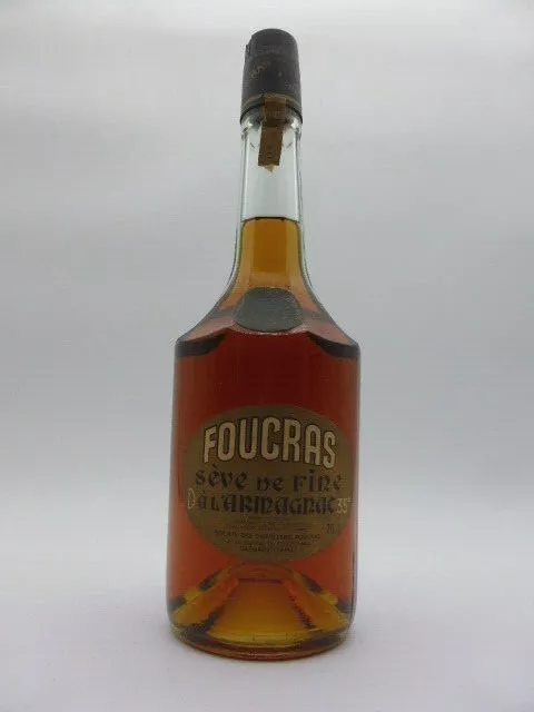 Bouteille ancienne Foucras sève de fine à l'armagnac vintage collection Carmaux