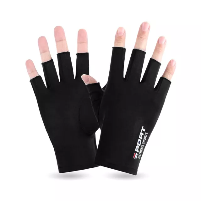 Anti-UV Hombres Mujeres Guantes de Pesca Protector Solar Antideslizante Primavera Verano Hielo Fr-EL