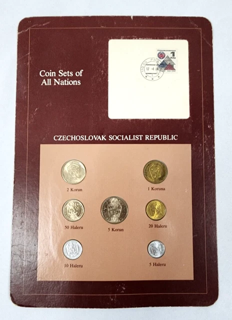 Coin Sets of All Nations - Czechoslovak Socialist Republic 1974 - 1981 Set of 7