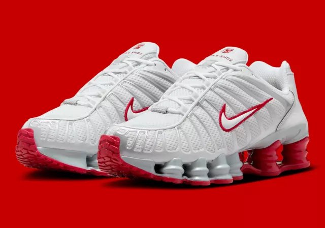 Nike Shox TL "Platinum Red White" Shoes Womens Size US11-13W Sneakers Brand New