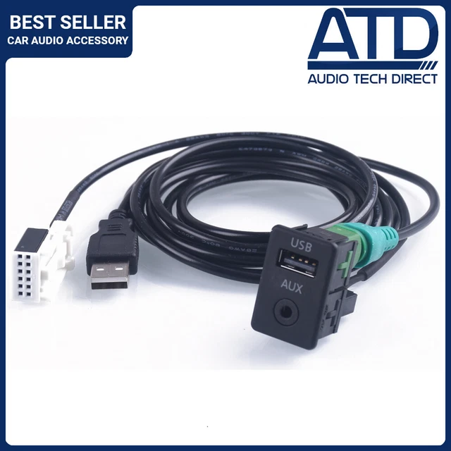Câble USB Auxiliaire Pour Nissan Navara, X-Trail, Qashqai - Connexion Audio 3.5mm | Qualité Direct