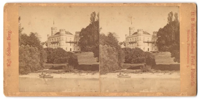 Stereo-Fotografie Ferd. Finsterlin, München, Ansicht Berg, Blick auf das Schloß