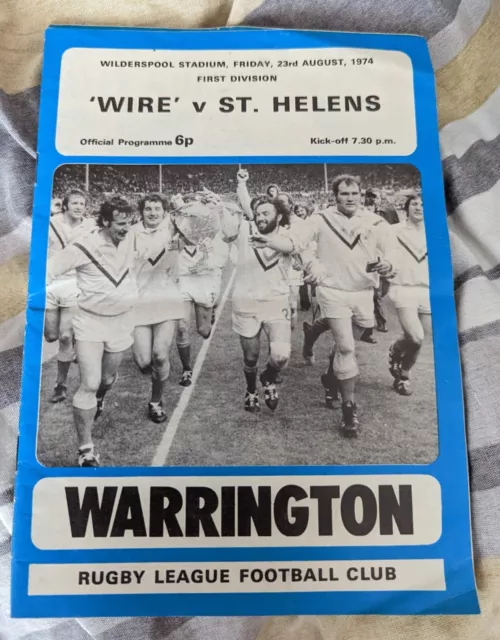 Warrington vs. St. Helens - 23/8/1974