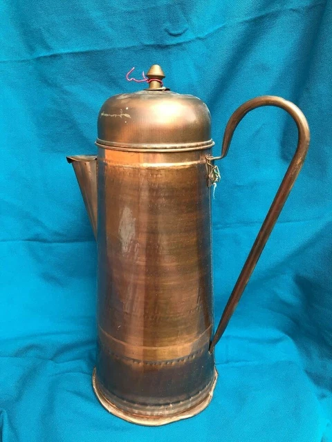 Annaffiatoio In Rame Puro Fatto A Mano - Mini Vaso Per Piante Da Interno Ed Esterno, Capacità 1 Litro, Design Vintage, Altezza 21cm, Larghezza 16cm - Colore Oro