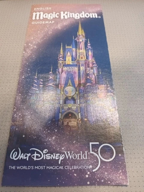 WALT DISNEY WORLD 50th ANNIVERSARY MAGIC KINGDOM MAP 2022 £2.00 ...