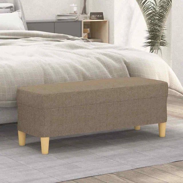 Vidaxl Panca Tortora 100x35x41 cm in Tessuto
