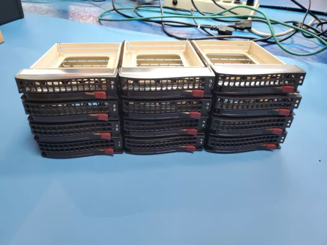 Lot of 12 Supermicro (Gen 5.5) Hot-Swap 3.5" Hard Drive Tray MCP-220-00075-0B