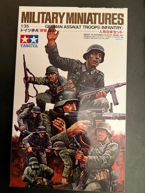 Tamiya Military Miniatures German Assault Troops Infantry  Soldiers 1/35 Scale