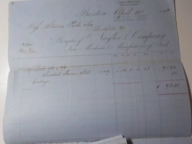 13 Antique Documents 1800s Boston Massachusetts Lot VTG Same Collection Papers N 2