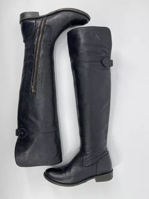Frye Shirley 77739 Black Leather Over The Knee Riding Boot Women’s Size 8.5B 2