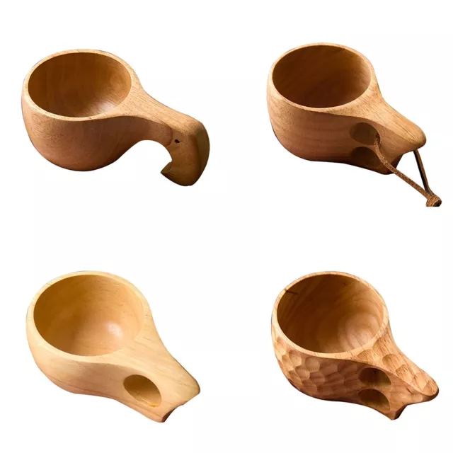 Handmade Wooden Cup Lapland Kuksa Tea Coffee Milk Drinking Mug Birthday Gift