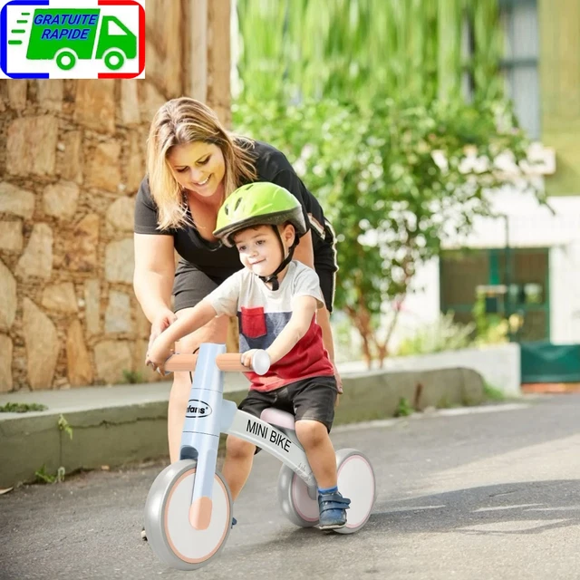 Draisienne sans Pédale pour Bébé avec 3 Roues Silencieuses Jouet d'Equitation Gr
