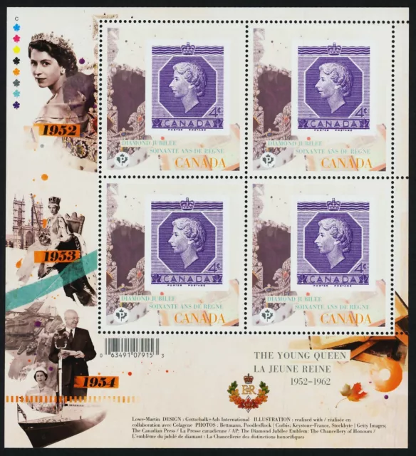 Canada Stamps Set of 6 Souvenir Sheet of 4, Queen Elizabeth II, #2513i-18i MNH