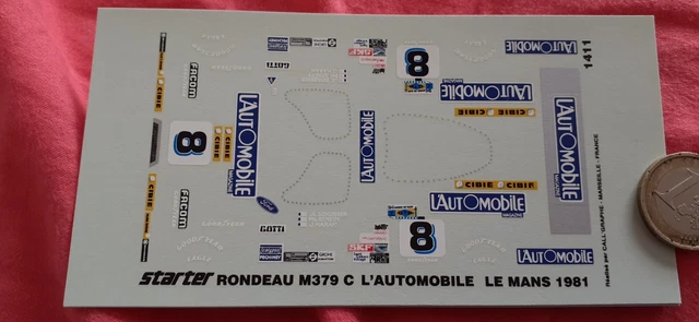 Décalcomanie 1/43 Rondeau M379 - LM 1981 N°8 - Édition Limitée JPS Miniatures Auto