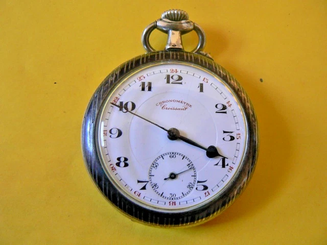 Montre Gousset Ancienne – Chronomètre Style Locomotive – à Réviser