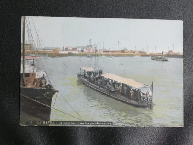 Cpa Marine Militaire : Le Havre - Un Torpilleur Dans Les Grands Bassins - 1908