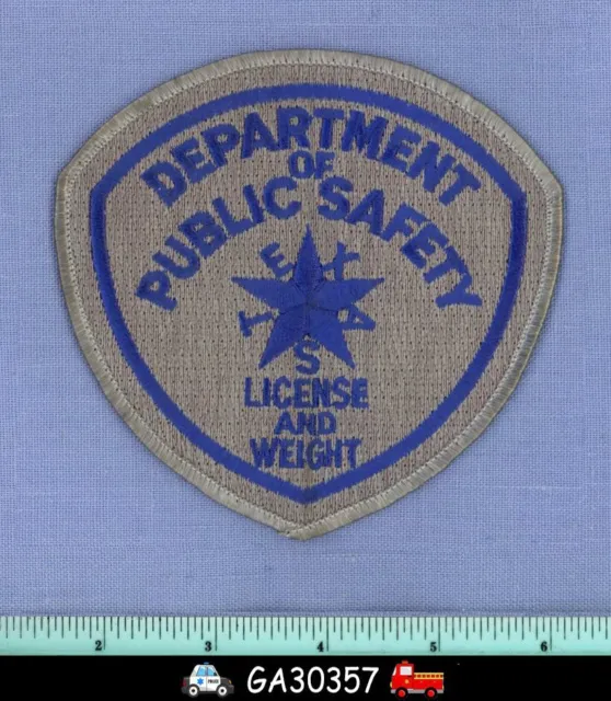 TEXAS DPS LICENSE & WEIGHT State Police DOT Highway Patrol Shoulder Patch