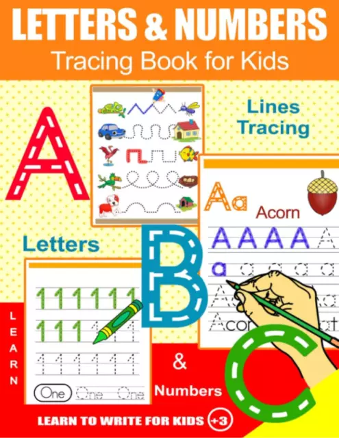Letters and Numbers Tracing Book for Kids Learn to Write Letters and Numbers ...