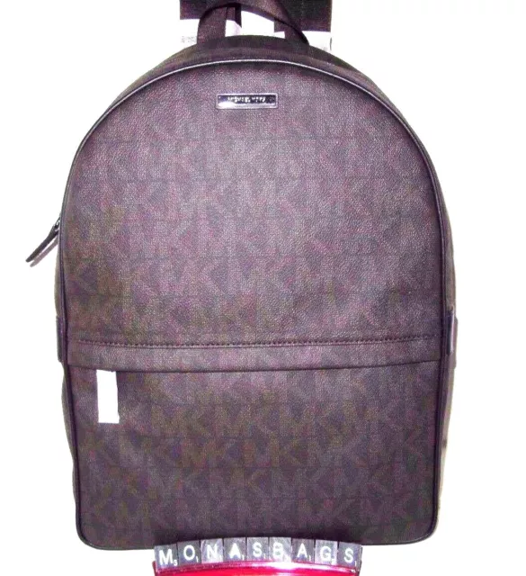 Michael Kors Jet Set Men's Large Brown Signature Backpack NWT