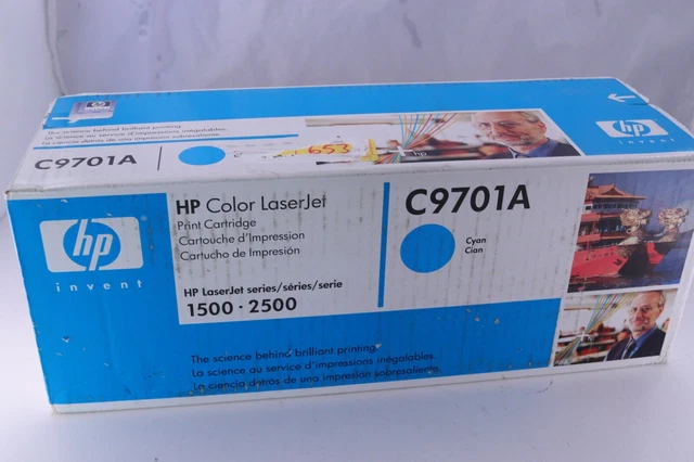 Genuine HP Printer Toner C9701A Cyan Color LaserJet 1500 2500 Series Sealed NOS