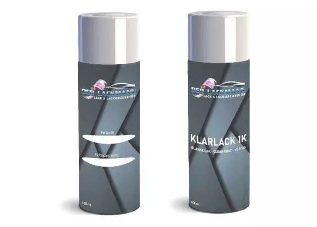 Autolack Spraydosen Set für VW/Audi LW5Y TECHNOBLAU W5Y+Klarlack 2x400ml