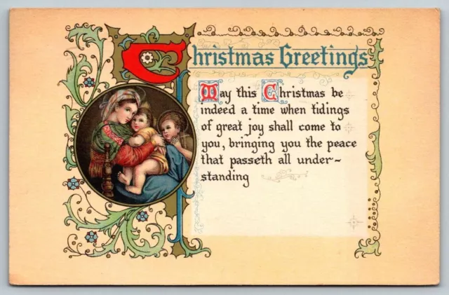 Vintage Xmas Christmas Postcard - Maynard Mass Cancel 1926