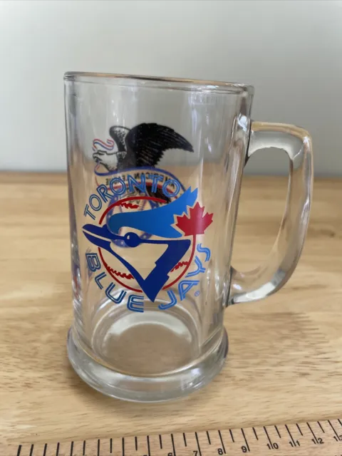 Vintage (1993) Toronto BLUE JAYS Glass Mug Cup MLB Baseball American League RARE