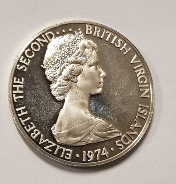 1974 British Virgin Islands One Dollar Elizabeth II