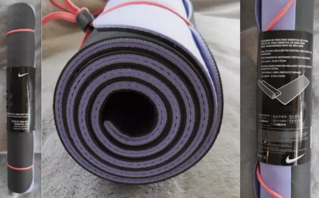 Nike Essential Yoga Mat 3MM Color Anthracite/Medium Violet/Bright Peach New