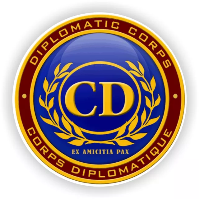 CD CORPS Diplomatic Seal Sticker Bumper badge emblem Aufkleber Autocollant Logo