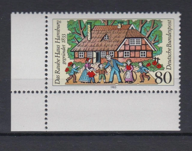 Bund 1186 Eckrand links unten Das Rauhe Haus Hamburg 80 Pf postfrisch