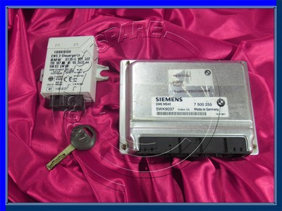 BMW SERIE 3 5 X5 E46 E39 E53 3.0i M54 Motore ECU DME MS43 EWS3 SET CHIAVE DI ACCENSIONE 