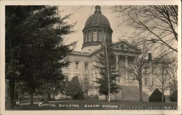 RPPC Salem,OR Capitol Building Marion,Polk County Oregon Real Photo Post Card