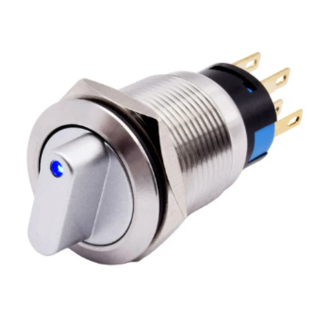 Interruttore rotante grado professionale 19 mm luce LED 2 posizioni 1NO1NC impermeabile