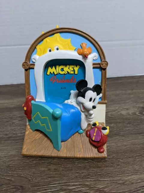 Disney Store Mickey and Friends 3-D 3x3 Picture Frame Bed Time Free Shipping