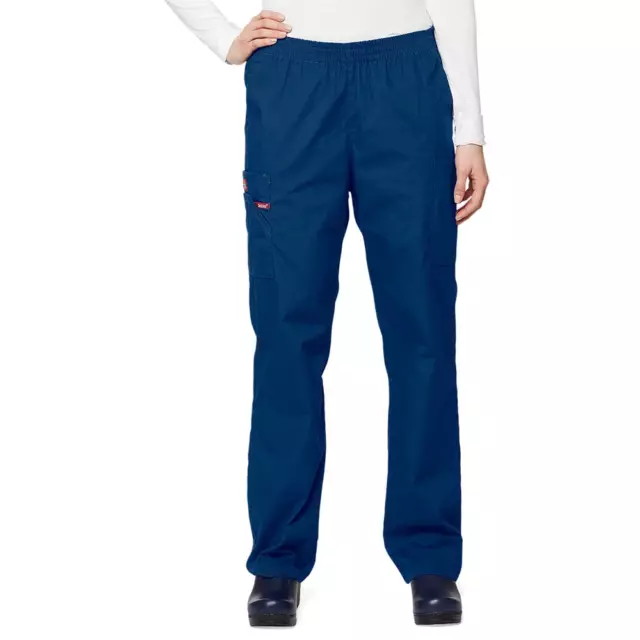 Dickies Women's Scrub Pants - Elastic Waist, Cargo Pockets, Nurse Work Pants 3