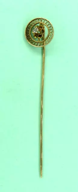 10 -K Yellow Gold Stick Pin 1.0 Gram