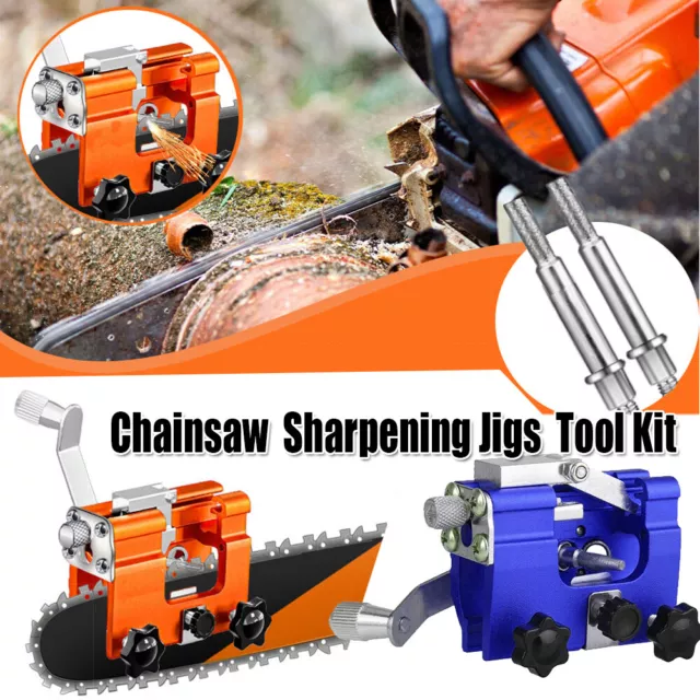 Chainsaw Chain Sharpening Jig Portable Hand Crank Timberline Sharpener Tool Set