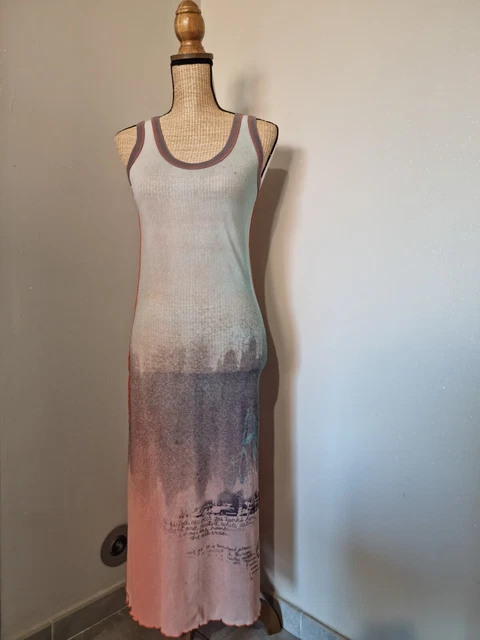 Robe Cop Copine Grise - Modèle Poupée Avec Poches Originales - Taille 38, Longueur 87 Cm - Viscose/Nylon - Très Bon état