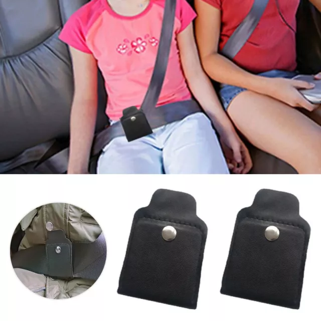 2X Car Seat Belt Adjuster Shoulder Neck Strap Protector Stopper Positioner Clip