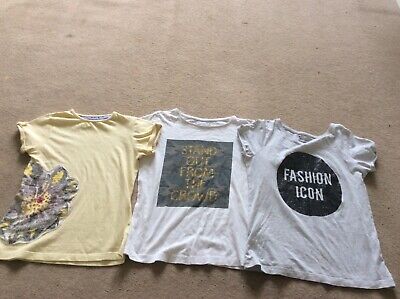 Girls Summer bundle 3x T-shirts Mothercare, Primark age 9-10 y.o.preowned