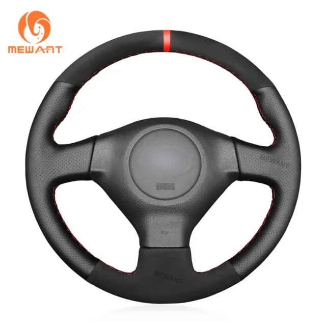 For Subaru Impreza Steering Wheel Cover Alcantara Leather Wrap Carbon Fiber J