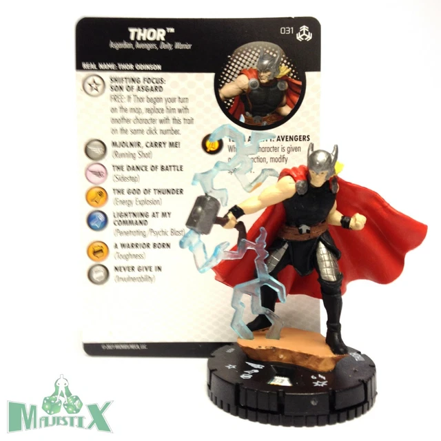 Heroclix Avengers War of the Realms set Thor #031 Rare figure w/card!